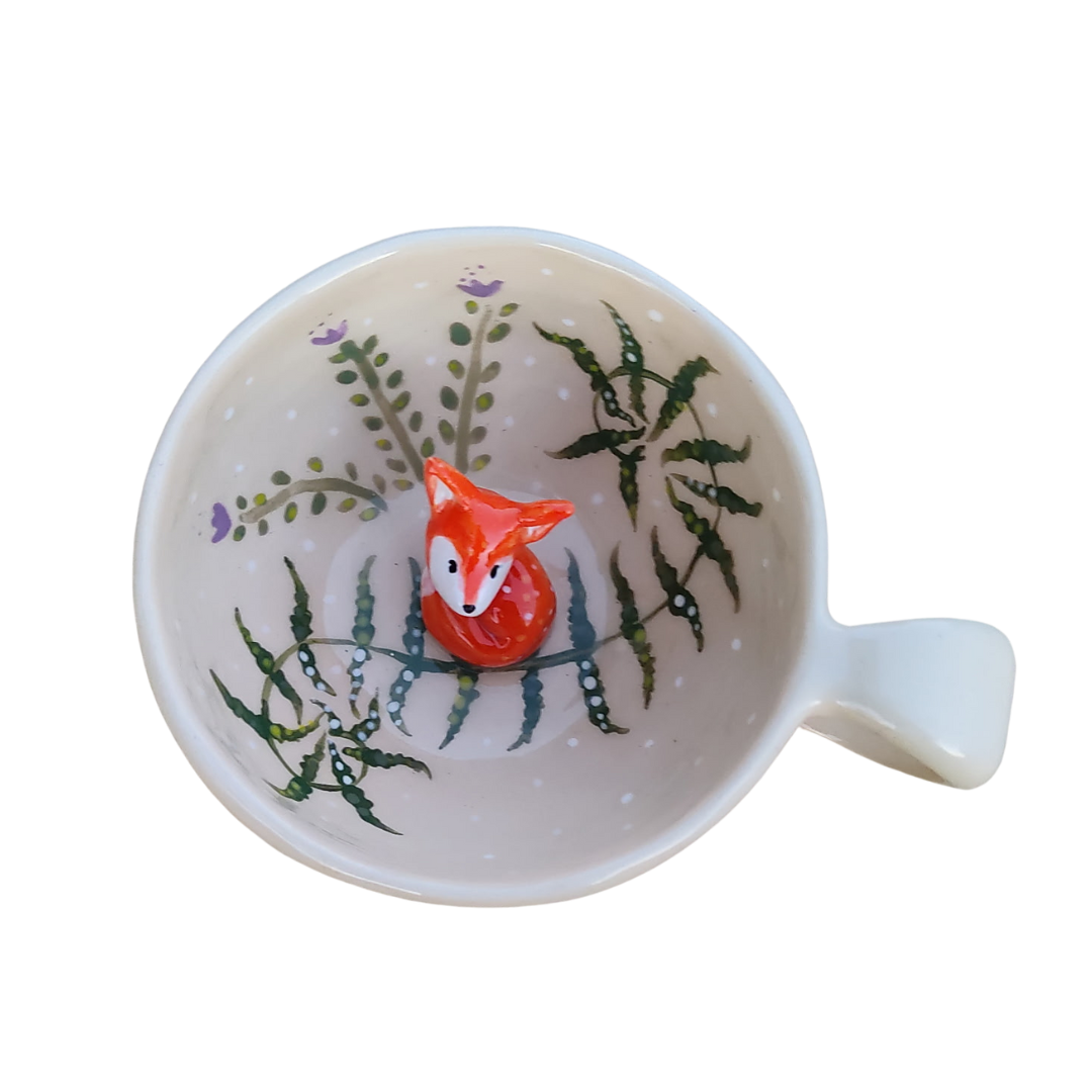 Handmade Foxen Coffee Mug, 8 ounces