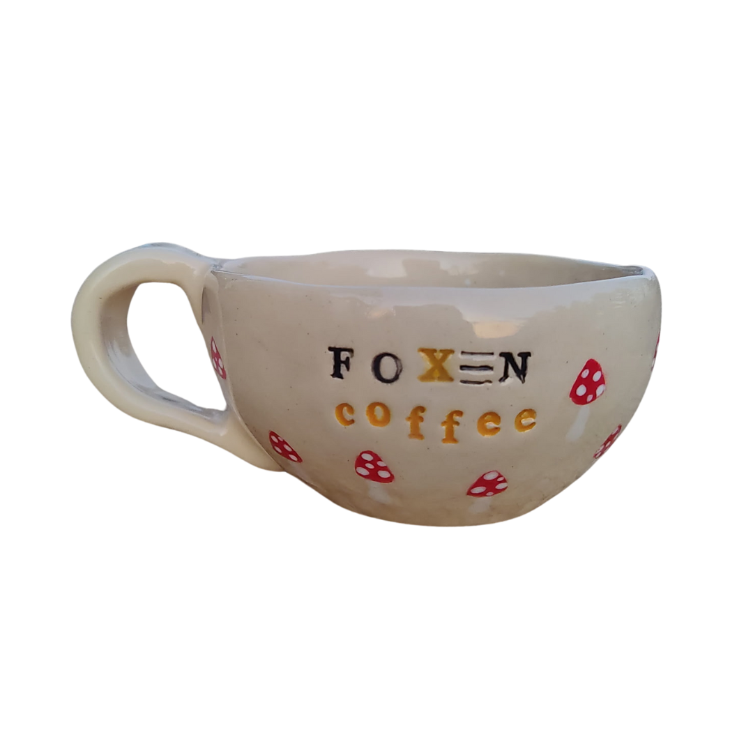 Handmade Foxen Coffee Mug, 8 ounces