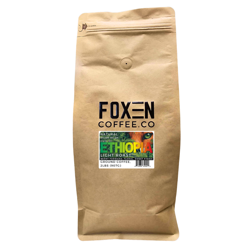 Ethiopia Guji wushwush Natural, Light Roast Coffee
