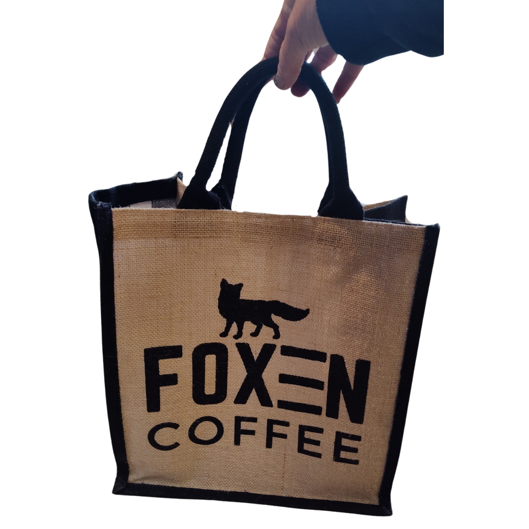Foxen Grocery Jute Tote Bag