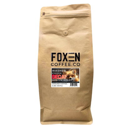 ethiopia decaf medium roast ground coffee 2 pounds