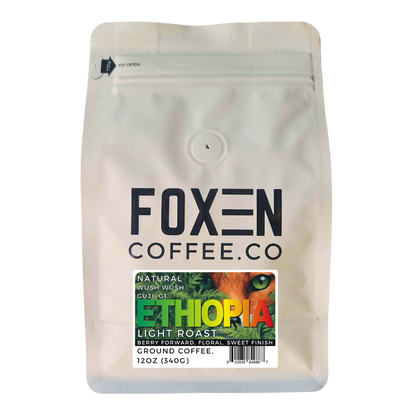 Ethiopia Guji wushwush Natural, Light Roast Coffee