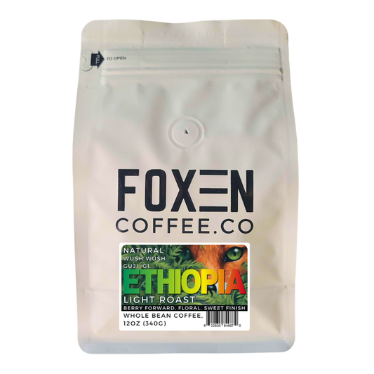 Ethiopia Guji wushwush Natural, Light Roast Coffee