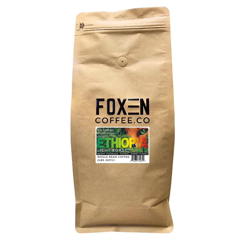 Ethiopia Guji wushwush Natural, Light Roast Coffee
