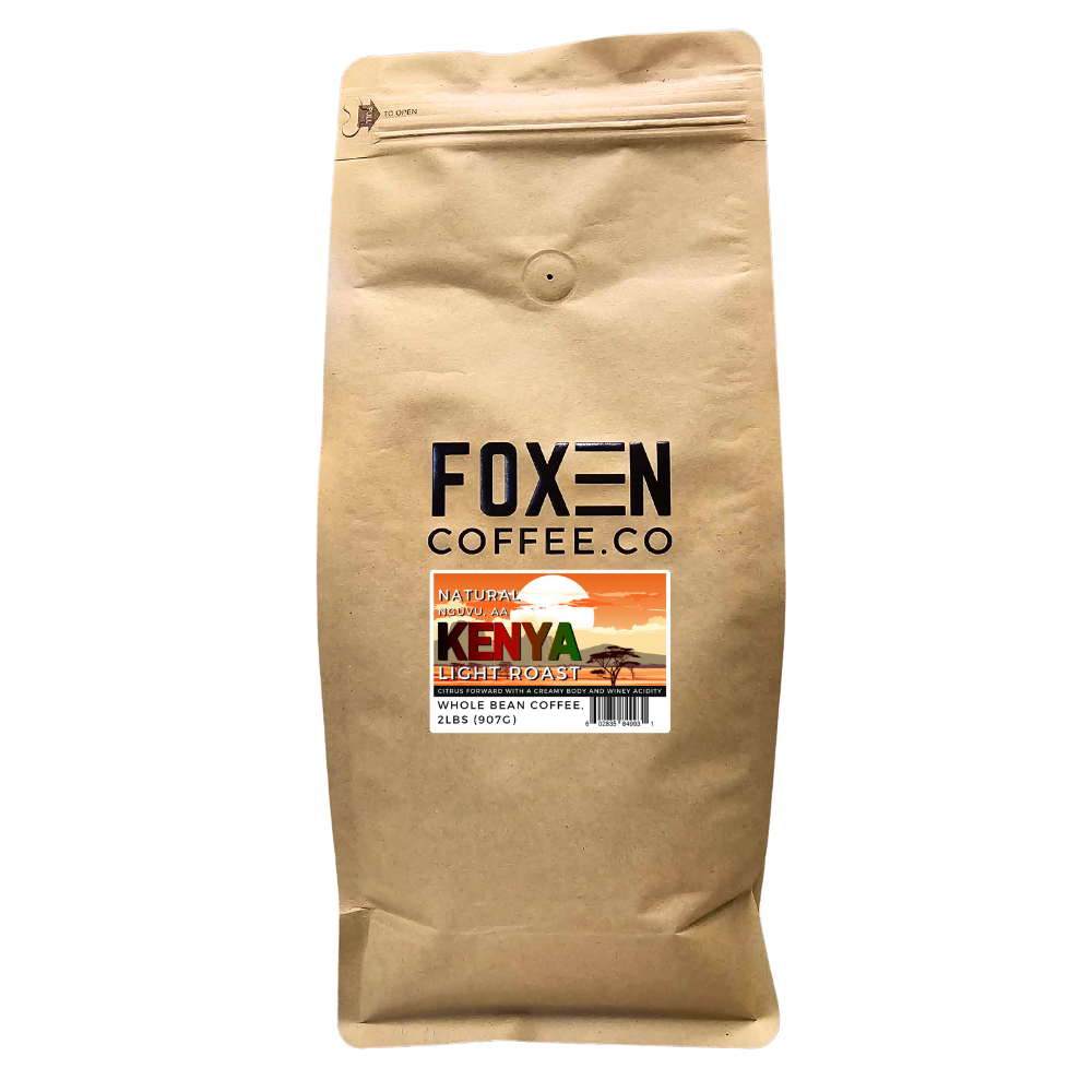 kenya aa natural light roast whole bean coffee 2 pounds