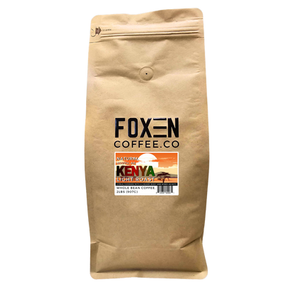 kenya aa natural light roast whole bean coffee 2 pounds