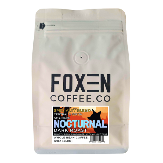 foxen coffee nocturnal blend dark roast whole bean coffee 12 ounce