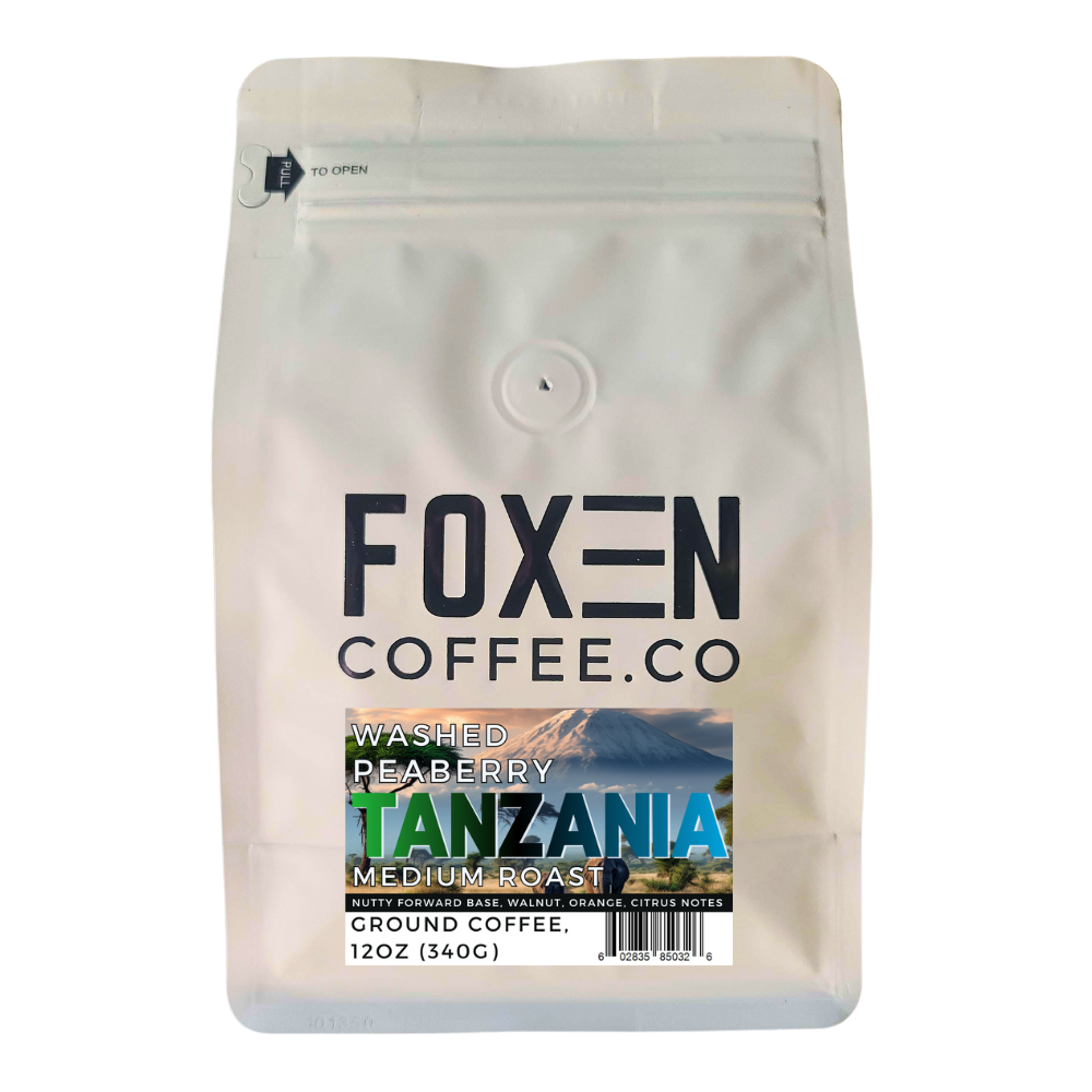 Tanzania Peaberry Ground Medium roast Coffee 12 ounce