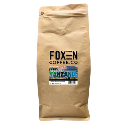 Tanzania Peaberry Ground Medium roast Coffee 2 pounds