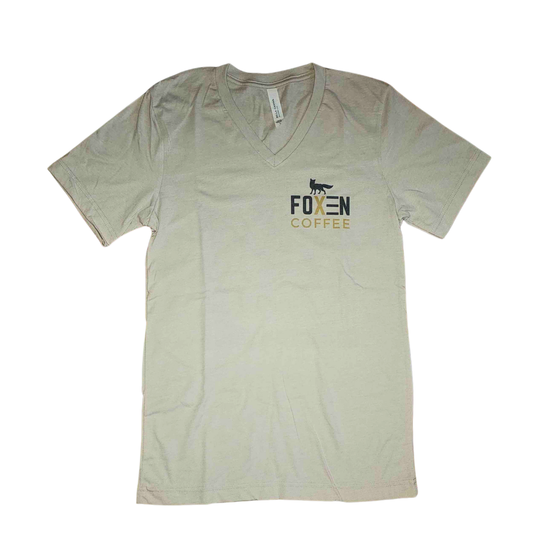 Foxen Coffee V-Neck T-Shirt & Coffee Bundle