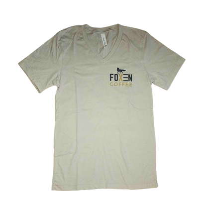 Foxen Coffee V-Neck T-Shirt & Coffee Bundle